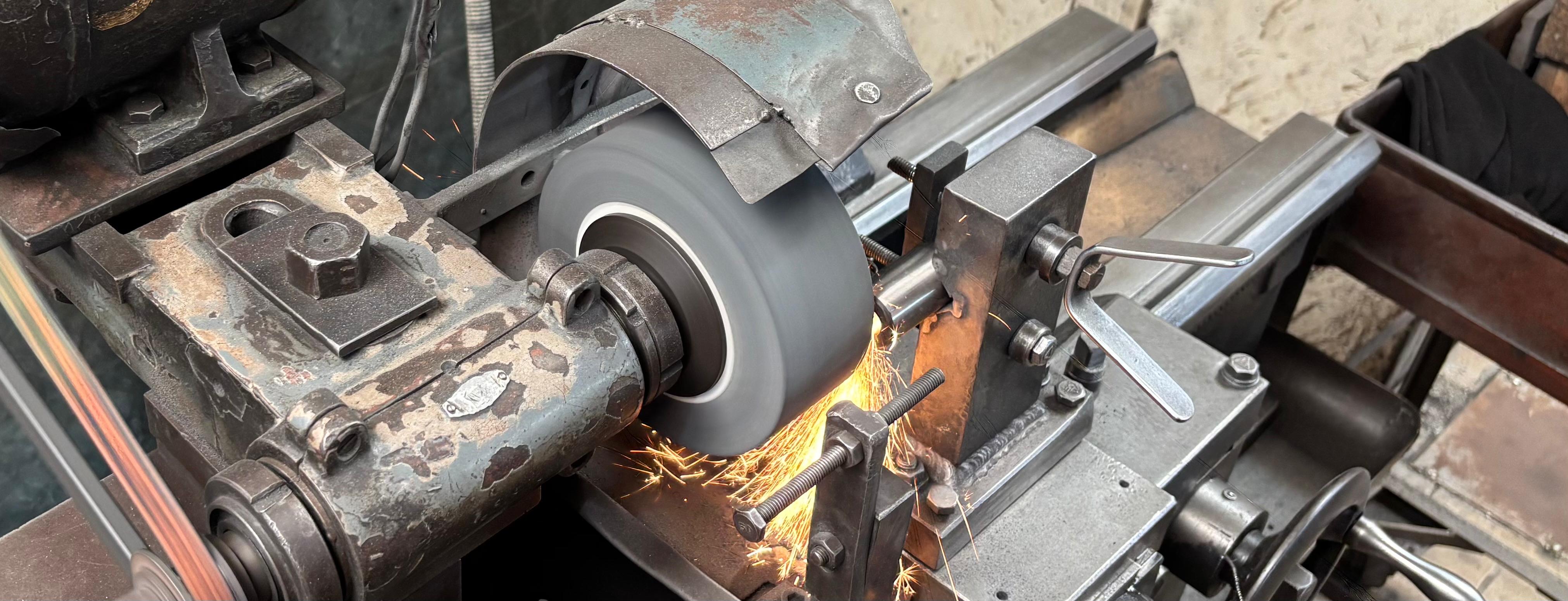 Face grinding machine at Excel Industries — piston pin manufacturing facility, Rajkot