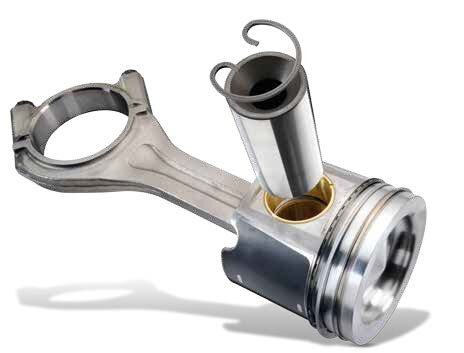 Piston pin assembly with connecting rod — gudgeon pin manufacturer Excel Industries